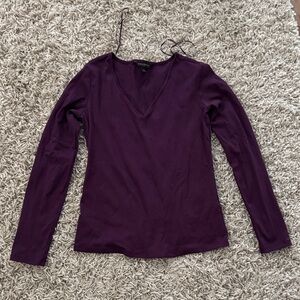 Banana Republic Deep Purple Long Sleeve Top